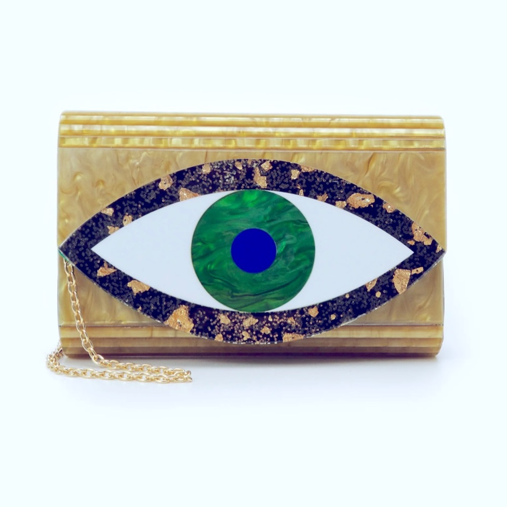 Kurt Geiger eye party envelope clutch